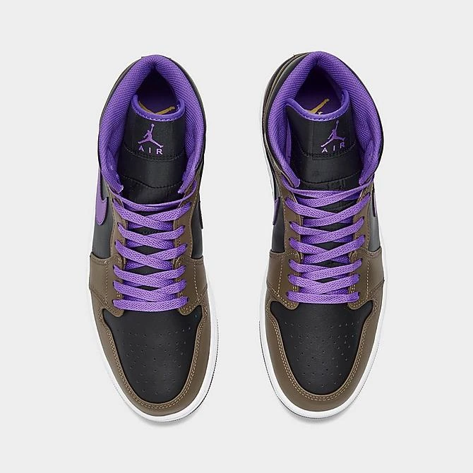 Nike Air Jordan Retro 1 Mid Casual Shoes Palomino/White/Wild Berry - DQ8426 215 - Image 5