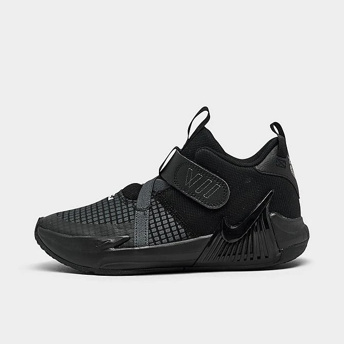 Little Kids' Nike LeBron Witness 7 Stretch Lace Basketball Shoes Black/White/Anthracite - DQ8647 004