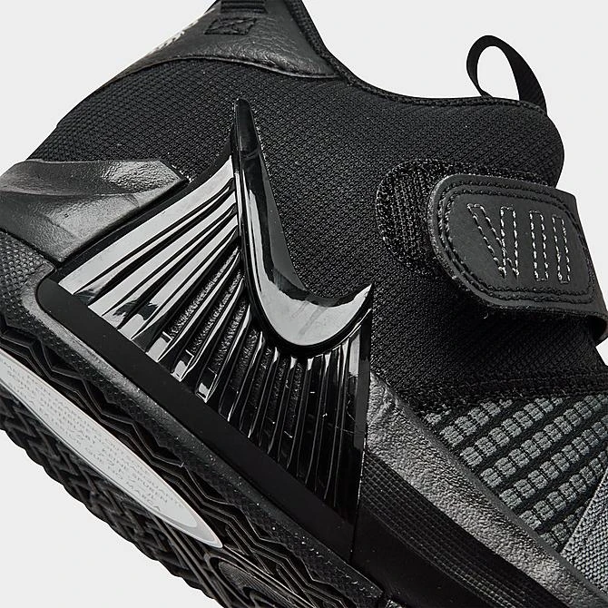 Little Kids' Nike LeBron Witness 7 Stretch Lace Basketball Shoes Black/White/Anthracite - DQ8647 004 - Image 3