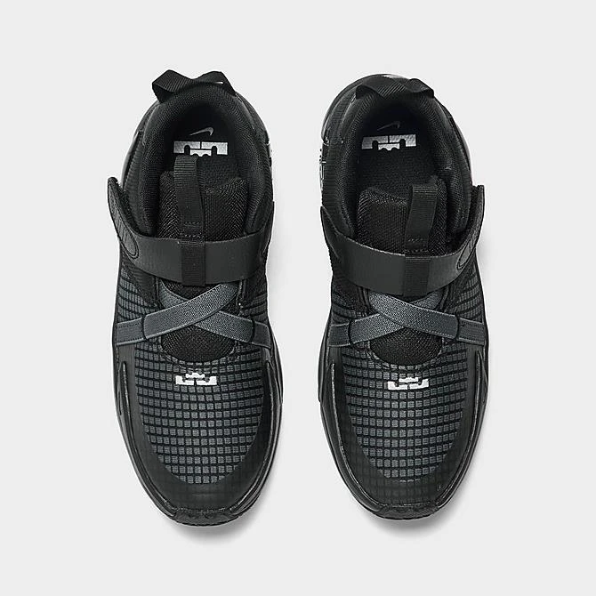 Little Kids' Nike LeBron Witness 7 Stretch Lace Basketball Shoes Black/White/Anthracite - DQ8647 004 - Image 5
