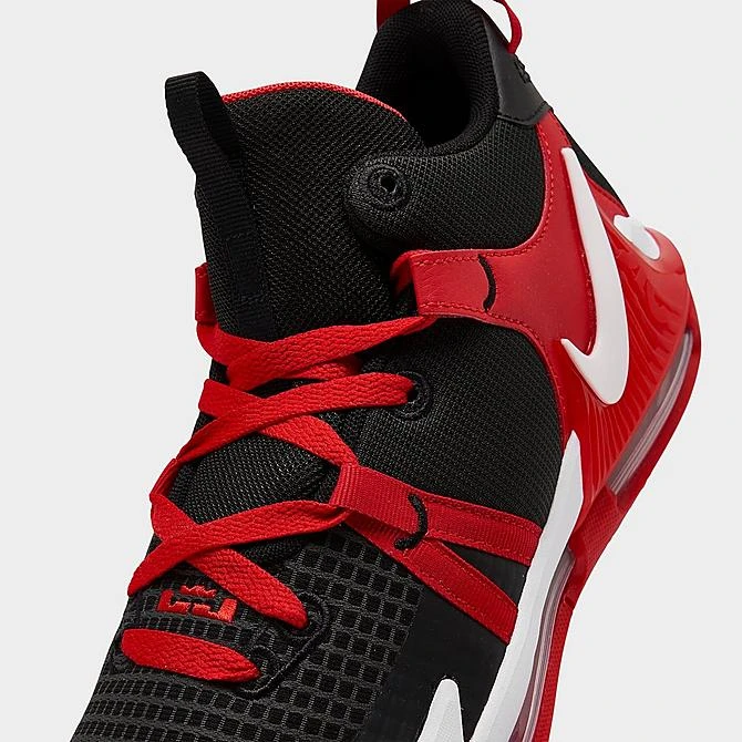 Big Kids' Nike LeBron Witness 7 Basketball Shoes Black/White/University Red - DQ8650 005 - Image 3