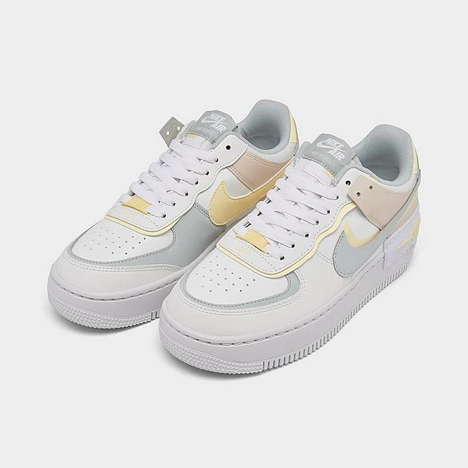 Women's Nike Air Force 1 Shadow Casual Shoes Sail/Light Silver/Citron Tint/Pearl White/White/Summit White - DR7883 101 - Image 2