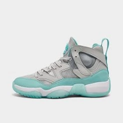 Nike Women's Jordan Jumpman Two Trey Casual Shoes Neutral Grey/White/Bleached Aqua - DR9631 004