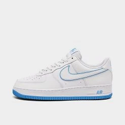 Men's Nike Air Force 1 Low Casual Shoes White/White/University Blue - DV0788 101