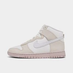 Nike Dunk High Retro Premium SE Cracked Leather Casual Shoes Summit White/White/Phantom Pink Oxford - DV0822 100