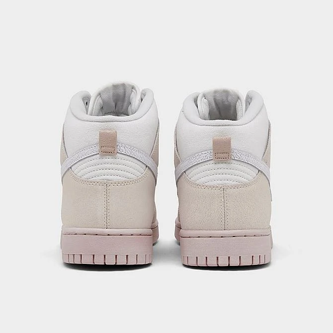 Nike Dunk High Retro Premium SE Cracked Leather Casual Shoes Summit White/White/Phantom Pink Oxford - DV0822 100 - Image 4