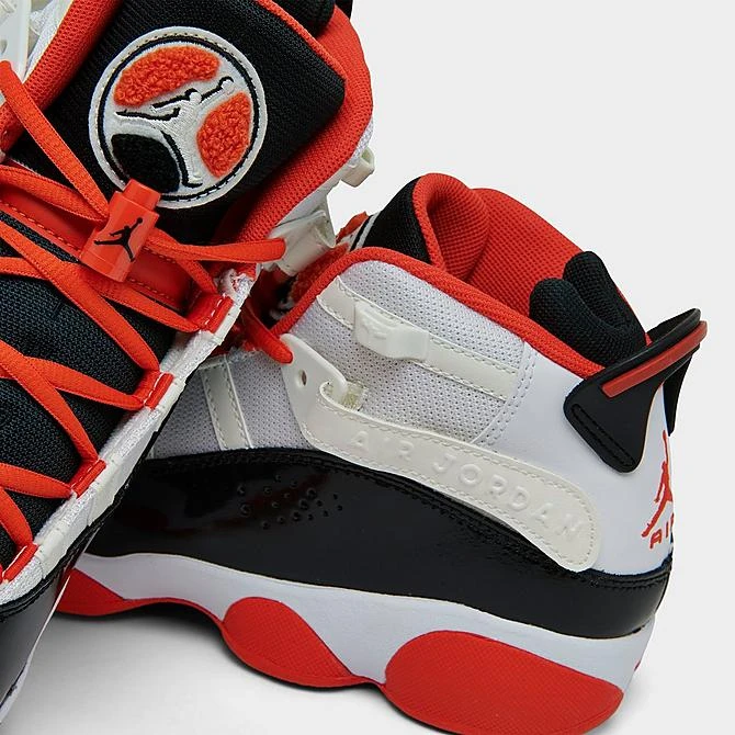 Nike Big Kids' Jordan 6 Rings Basketball Shoes White/Team Orange/Black/Sail - DV1345 108 - Image 3