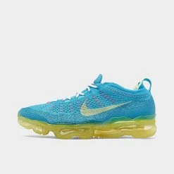 Nike Air VaporMax 2023 Flyknit Running Shoes Baltic Blue/Citron Tint/Green Abyss - DV1678 400