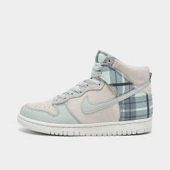 Big Kids' Nike Dunk High SE Casual Shoes Summit White/Light Silver/Summit White - DV1724 100
