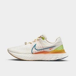 Men's Nike React Infinity Run Flyknit 3 Sun Club Running Shoes Sail/Rift Blue/Sail/Hot Curry/Vivid Green/Sanded Gold - DV1744 141
