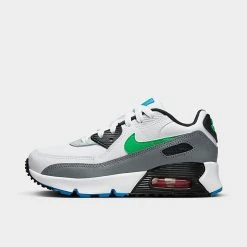 Little Kids' Nike Air Max 90 Casual Shoes White/Pure Platinum/Cool Grey/Stadium Green - DV3608 102