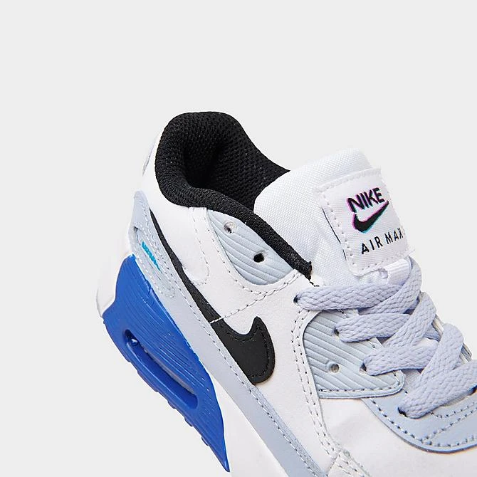 Kids' Toddler Nike Air Max 90 Casual Shoes White/Blue Whisper/Hyper Royal/Black - DV3609 101 - Image 3