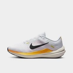 Women's Nike Winflo 10 Running Shoes White/Citron Pulse/Vivid Orange/Black - DV4023 101