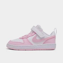Kids' Toddler Nike Court Borough Low Recraft Stretch Lace Casual Shoes White/Pink Foam - DV5458G 105