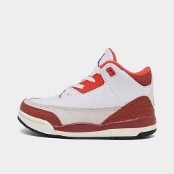 Nike Kids' Toddler Air Jordan Retro 3 SE Basketball Shoes White/Black/Mars Stone/Team Orange - DV7026 108