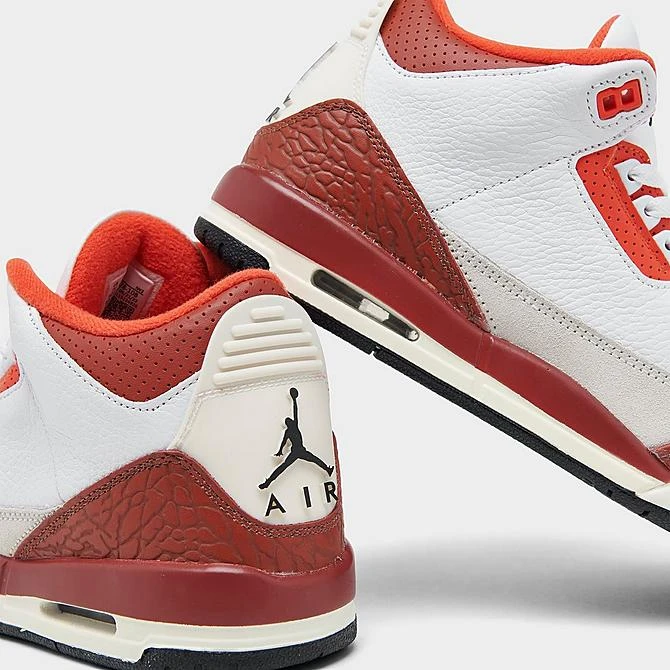 Nike Big Kids' Air Jordan Retro 3 SE Basketball Shoes White/Black/Mars Stone/Team Orange - DV7028 108 - Image 3