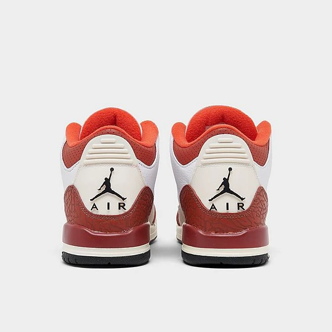 Nike Big Kids' Air Jordan Retro 3 SE Basketball Shoes White/Black/Mars Stone/Team Orange - DV7028 108 - Image 4