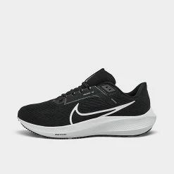 Men's Nike Air Zoom Pegasus 40 Running Shoes (Extra Wide Width) Black/Iron Grey/White - DV7480 001