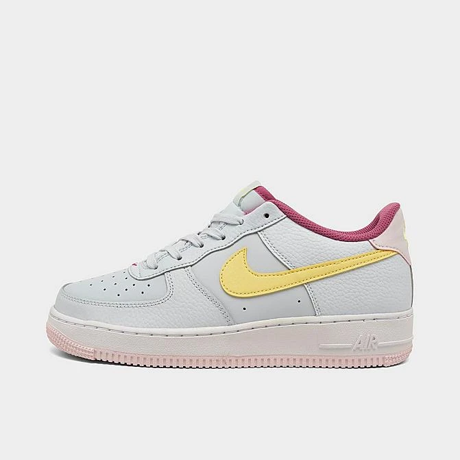 Big Kids' Nike Air Force 1 Low Casual Shoes Football Grey/Cosmic Fuchsia/Pearl Pink/Citron Tint - DV7762 001