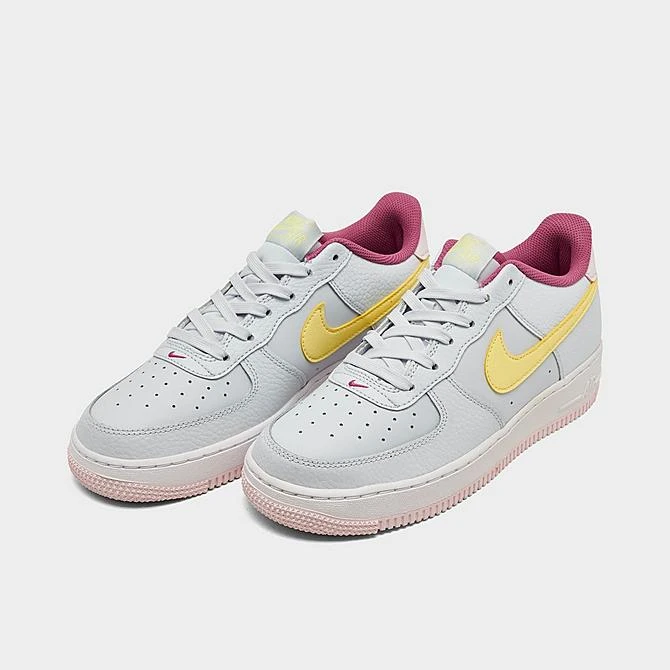 Big Kids' Nike Air Force 1 Low Casual Shoes Football Grey/Cosmic Fuchsia/Pearl Pink/Citron Tint - DV7762 001 - Image 2