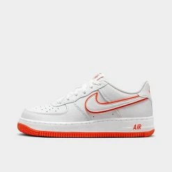 Big Kids' Nike Air Force 1 Low Casual Shoes White/Picante Red/White - DV7762 101