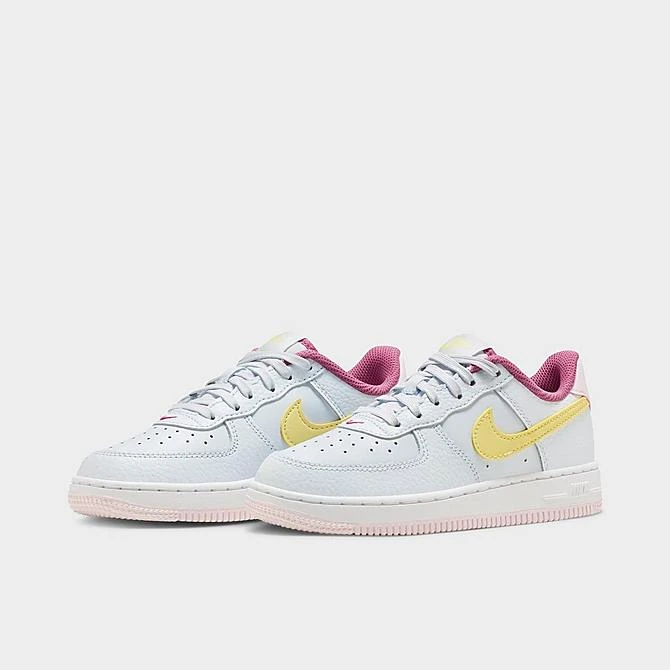 Little Kids' Nike Force 1 Casual Shoes Football Grey/Cosmic Fuchsia/Pearl Pink/Citron Tint - DV7763 001 - Image 2
