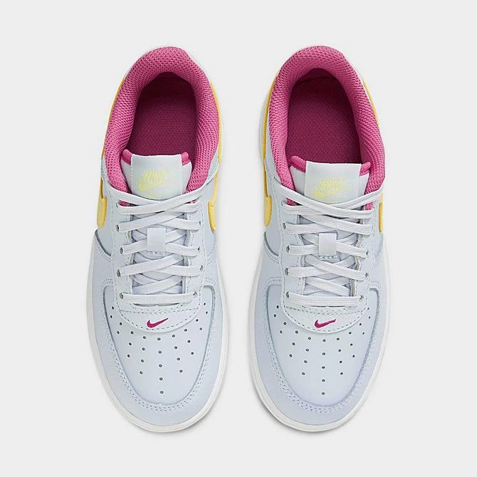 Little Kids' Nike Force 1 Casual Shoes Football Grey/Cosmic Fuchsia/Pearl Pink/Citron Tint - DV7763 001 - Image 5