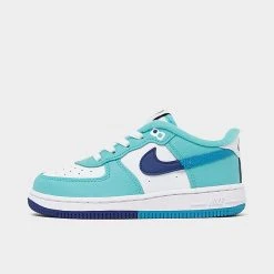 Kids' Toddler Nike Air Force 1 LV8 2 Casual Shoes White/Light Photo Blue/Deep Royal Blue - DX2165 100