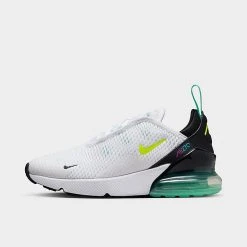 Little Kids' Nike Air Max 270 Casual Shoes White/Black/Laser Blue/Volt - DX3348 100