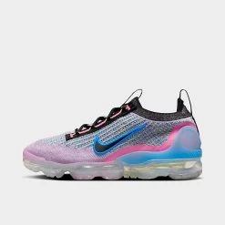 Women's Nike Air VaporMax 2021 Flyknit Running Shoes Pink Blast/Photo Blue - DX3369 600