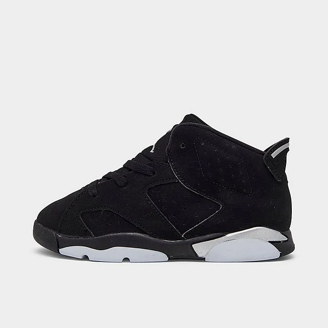 Nike Kids' Toddler Air Jordan Retro 6 Casual Shoes Black/Metallic Silver/Black - DX6179 001