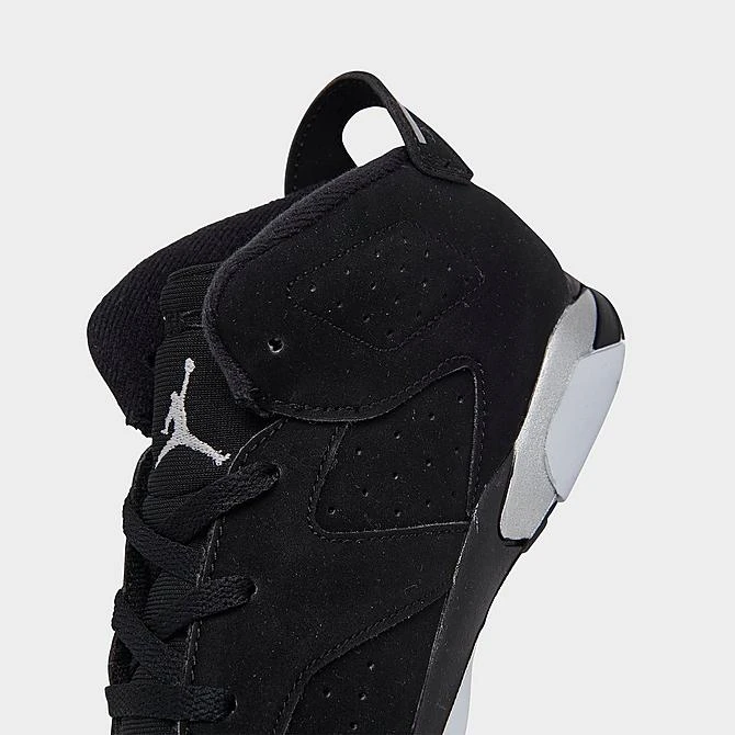 Nike Kids' Toddler Air Jordan Retro 6 Casual Shoes Black/Metallic Silver/Black - DX6179 001 - Image 3