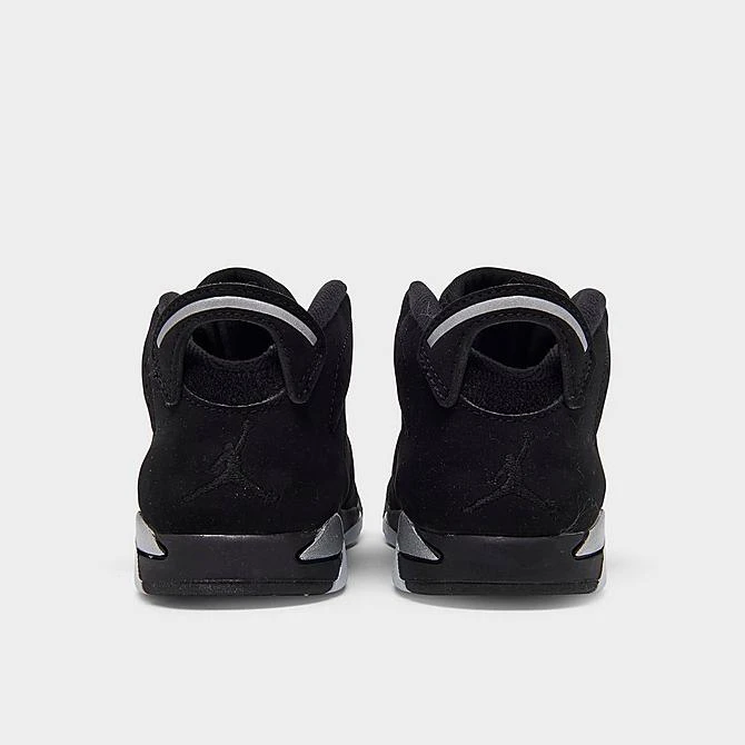 Nike Kids' Toddler Air Jordan Retro 6 Casual Shoes Black/Metallic Silver/Black - DX6179 001 - Image 4