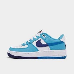 Big Kids' Nike Air Force 1 LV8 2 Casual Shoes White/Light Photo Blue/Deep Royal Blue - DZ2660 100