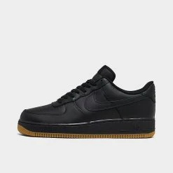 Men's Nike Air Force 1 '07 Gum Casual Shoes Black/Gum Light Brown/Black - DZ4404 001