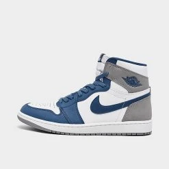 Nike Air Jordan Retro 1 High OG Casual Shoes True Blue/White/Cement Grey - DZ5485 410