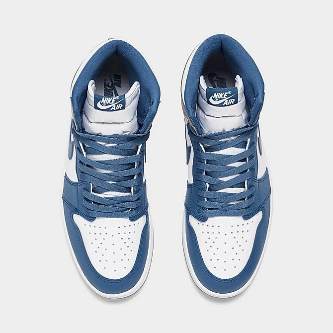 Nike Air Jordan Retro 1 High OG Casual Shoes True Blue/White/Cement Grey - DZ5485 410 - Image 5