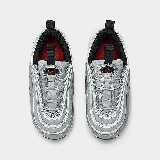 Kids' Toddler Nike Air Max 97 Stretch Lace Casual Shoes Metallic Silver/Varsity Red/White/Black - FB2964 001 - Image 5