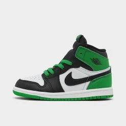 Nike Kids' Toddler Air Jordan Retro 1 High OG Casual Shoes Black/Lucky Green/White - FD1413 031