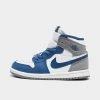 Nike Kids' Toddler Air Jordan Retro 1 High OG Casual Shoes True Blue/White/Cement Grey - FD1413 410