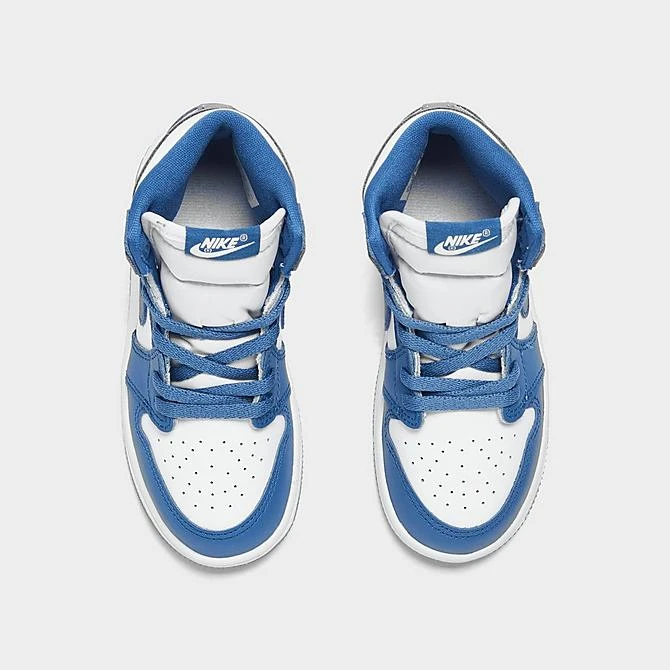 Nike Kids' Toddler Air Jordan Retro 1 High OG Casual Shoes True Blue/White/Cement Grey - FD1413 410 - Image 5