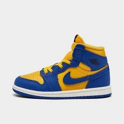 Nike Kids' Toddler Air Jordan Retro 1 High OG Casual Shoes Varsity Maize/Game Royal/Sail - FD2598 700