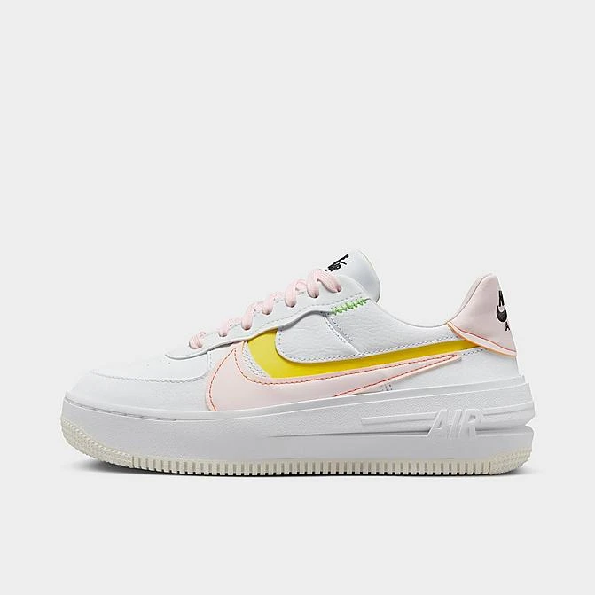Women's Nike Air Force 1 PLT.AF.ORM Casual Shoes White/Pearl Pink/Opti Yellow/Action Green/Sail/Bright Mandarin - FJ0737 100
