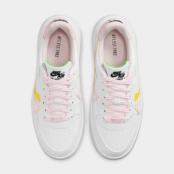Women's Nike Air Force 1 PLT.AF.ORM Casual Shoes White/Pearl Pink/Opti Yellow/Action Green/Sail/Bright Mandarin - FJ0737 100 - Image 5