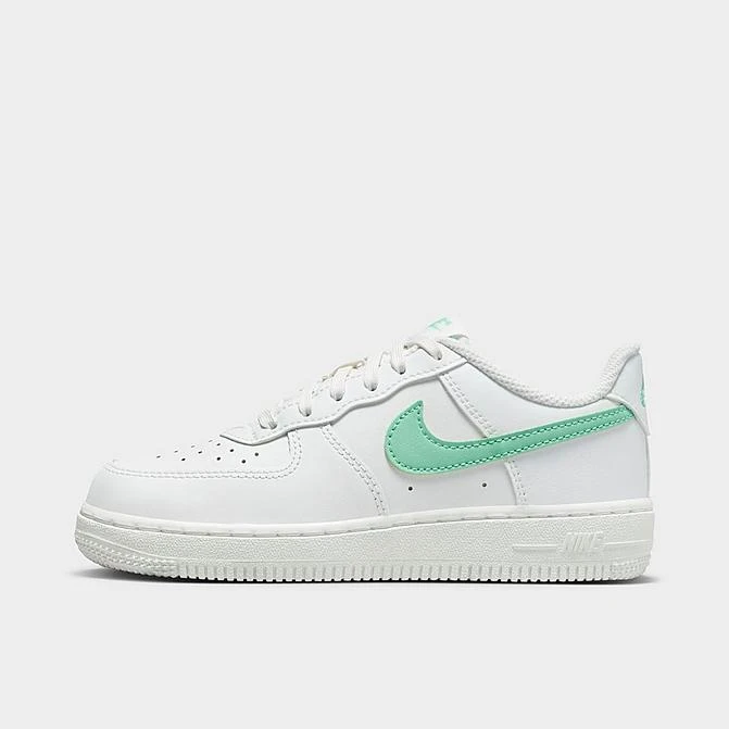 Little Kids' Nike Force 1 Low Casual Shoes Summit White/Emerald Rise - FJ3484 104