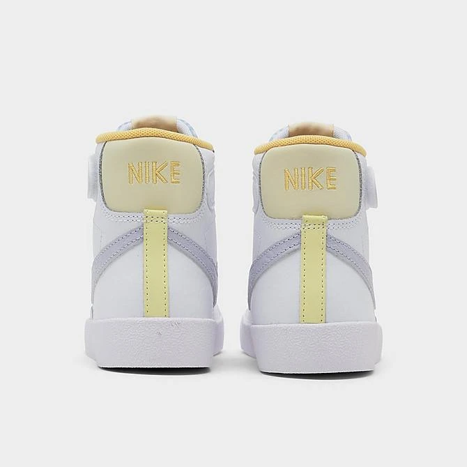 Little Kids' Nike Blazer Mid '77 Hook-and-Loop Casual Shoes White/Oxygen Purple/Coconut Milk - FJ4646 100 - Image 4