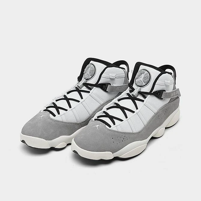 Nike Men's Air Jordan 6 Rings Basketball Shoes Light Smoke Grey/Black/Sail/White - FJ4650 077 - Image 2