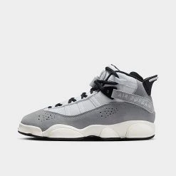 Nike Big Kids' Jordan 6 Rings Basketball Shoes Light Smoke Grey/Black/Sail/White - FJ4651 077