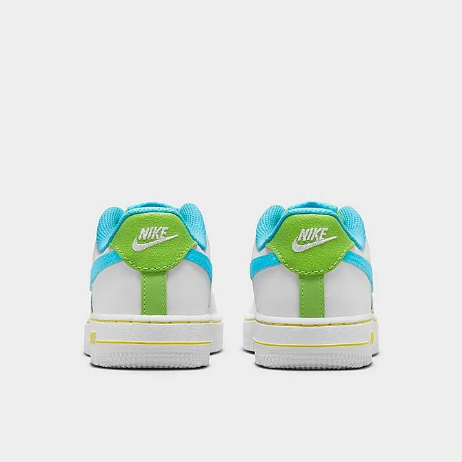 Little Kids' Nike Air Force 1 LV8 Casual Shoes White/Action Green/Opti Yellow/Baltic Blue - FJ4807 100 - Image 4