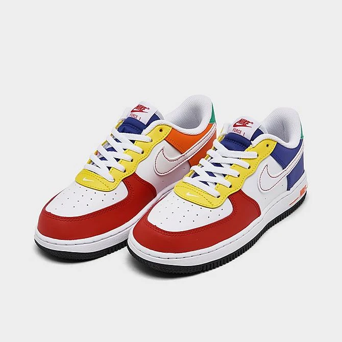 Little Kids' Nike Force 1 LV8 Casual Shoes University Red/White/Deep Royal Blue/Opti Yellow - FN6978 657 - Image 2